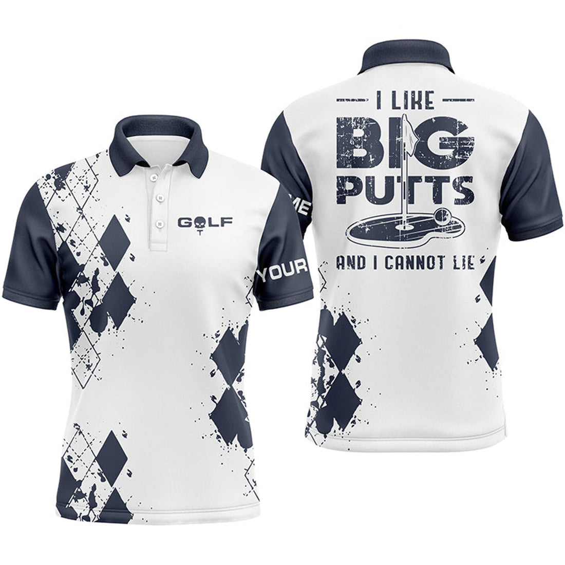 Funny Custom Golf Shirt Personalized Name Gift for Men Husband Men's Polo Shirt