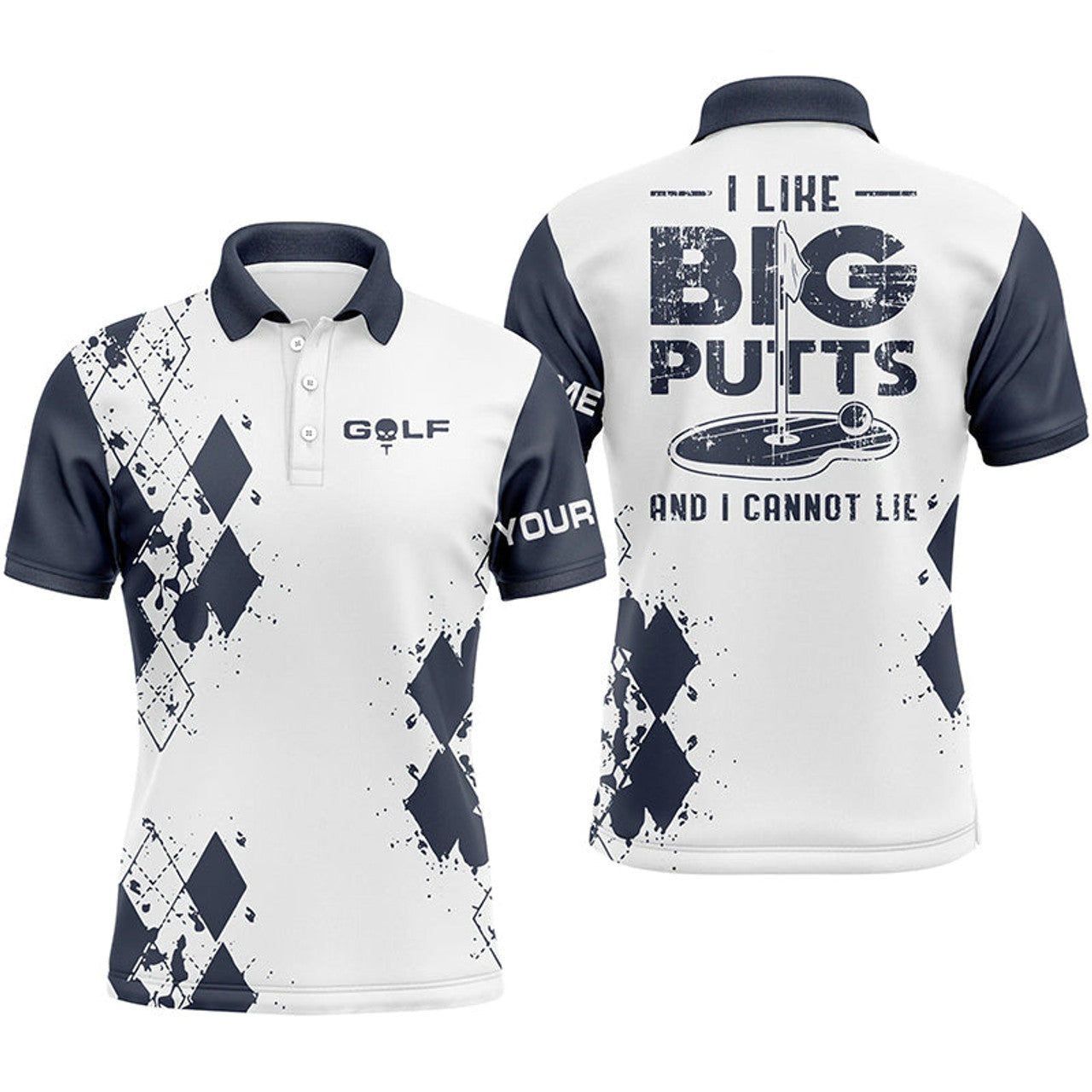 Funny Custom Golf Shirt Personalized Name Gift for Men Husband Men's Polo Shirt