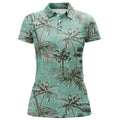 Custom Green Tropical Palm Trees Golf Shirt Women's Polo Shirts S-5XL