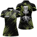 Custom Yellow Black Disc Golf Shirt for Frisbee Golf Women's Polo Shirts S-5XL