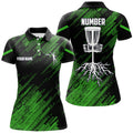 Custom Green Camo Black Disc Golf for Team and Frisbee Women's Polo Shirts S-5XL