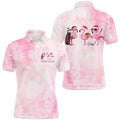 Custom Pink Flamingo Christmas Golf Gifts Men's Polo Shirt S-5XL
