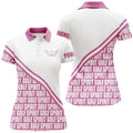 Custom Name Golf Spirit Pink Pattern Shirt for Women Women's Polo Shirts S-5XL