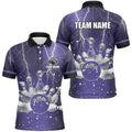 Purple Lightning Thunder Design Short Sleeve Men's Polo Shirt S-5XL