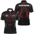 Black And Red Strike Bowling Shirt Men's Polo Shirt S-5XL