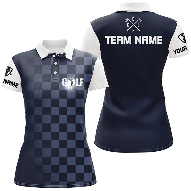Custom Name Funny Navy Ladies Golf Shirts Women Golf Women's Polo Shirts S-5XL