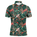 Custom Golf Polo Shirt Flamingo Tropical Jungle Pattern Men's Polo Shirt S-5XL