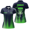 Custom Green Gradient Disc Golf Team Polo Shirts Women's Polo Shirts S-5XL