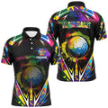Custom Black Golf Attire Colorful Lightning Team Jersey Men's Polo Shirt S-5XL