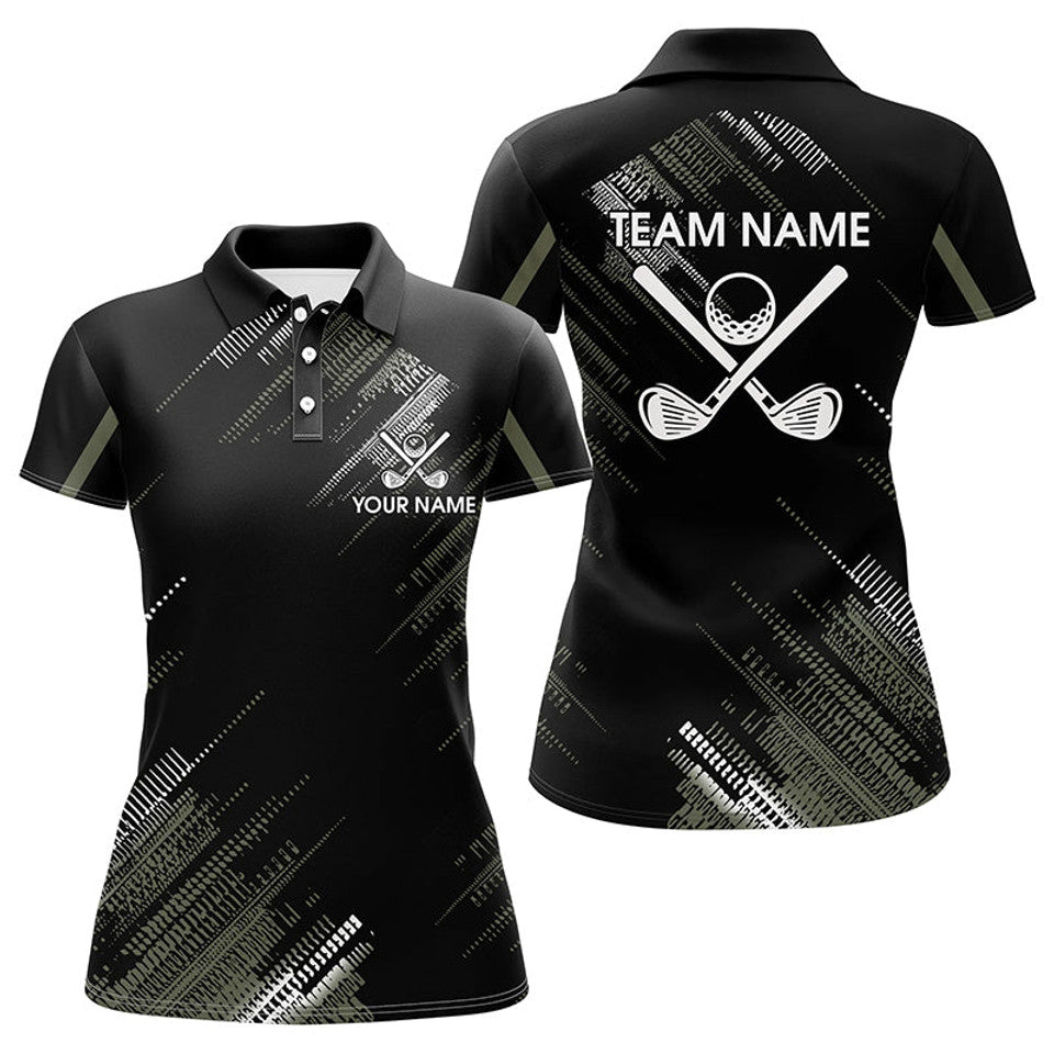 Custom Black Golf Polo Shirts Team Golf Clubs Shirts Womens Polo Shirts S-5XL