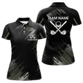 Custom Black Golf Polo Shirts Team Golf Clubs Shirts Womens Polo Shirts S-5XL
