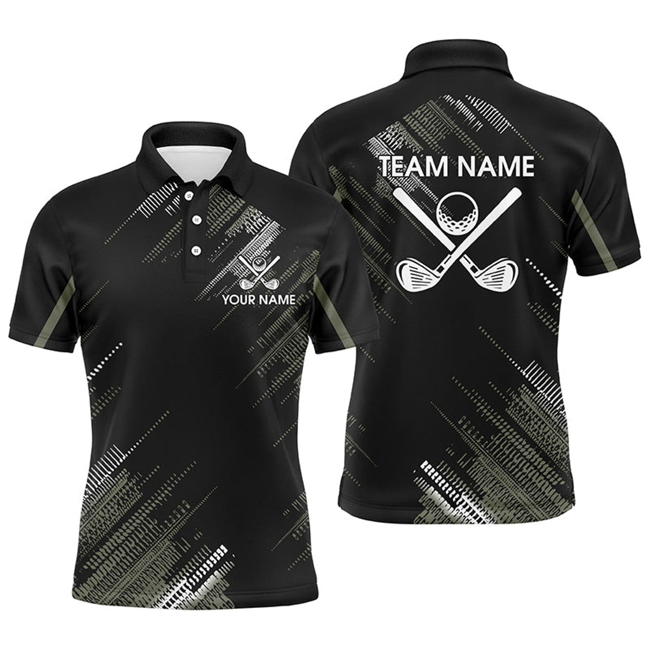 Custom Black Men's Golf Polo Shirts Team Golf Men's Polo Shirt S-5XL
