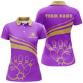 Custom Personalized Purple Bowling Shirts for Team Women's Polo Shirts S-5XL