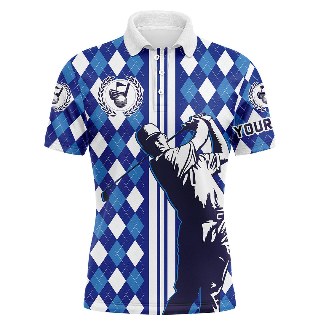 Personalized Argyle Golf Shirt Best Gift For Golfers Team Men's Polo Shirt S-5XL