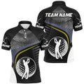 Custom Black and White Golf Ball Design Golf Attire Men's Polo Shirt S-5XL