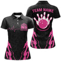 Custom Black Camo Bowling Polo for Cool Team Outfit Women's Polo Shirts S-5XL