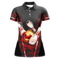 Custom Black Red Bowling Shirt Gift Team Apparel Women's Polo Shirts S-5XL