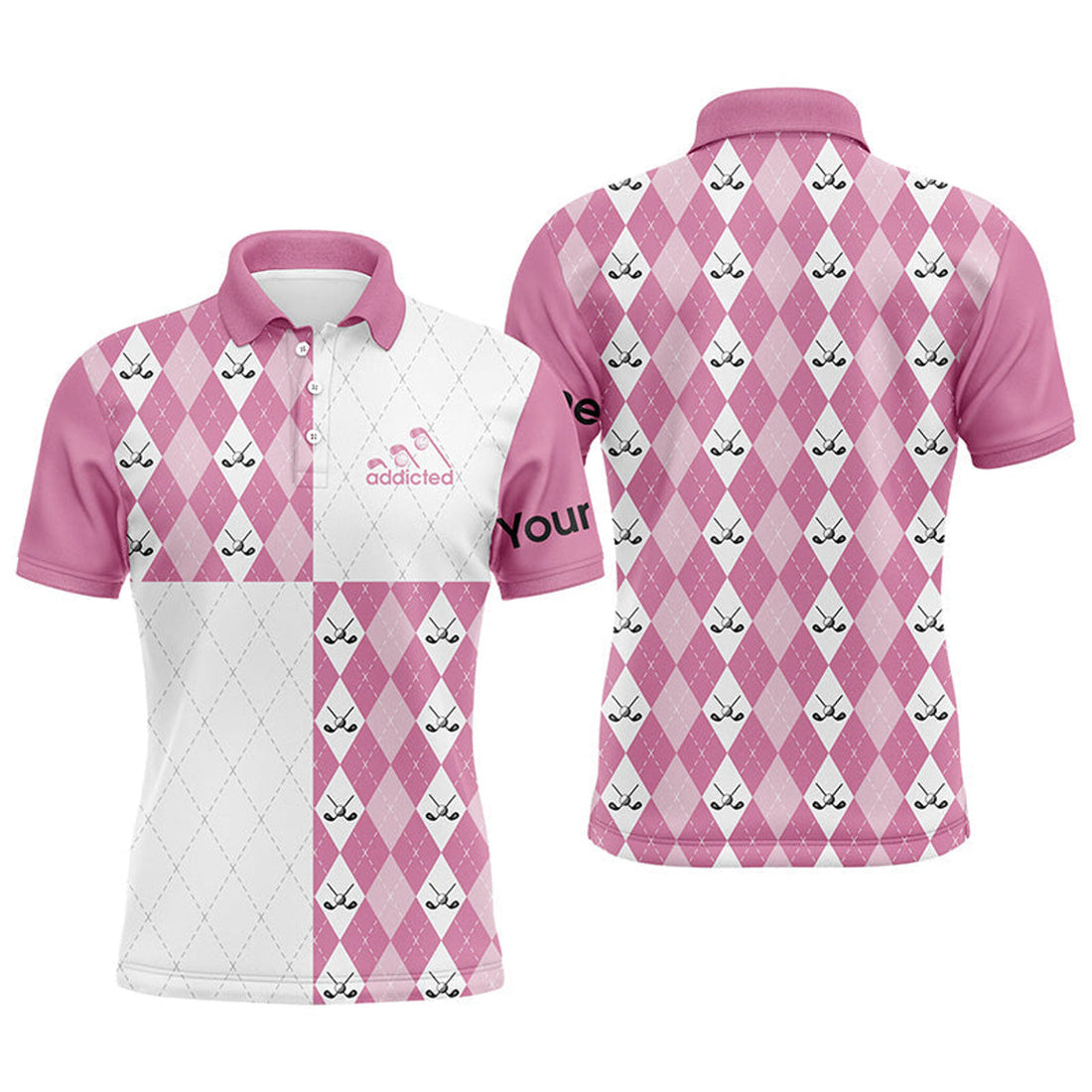 Custom Golf Pattern Polo Shirt Gift For Golf Lover Men's Polo Shirt S-5XL