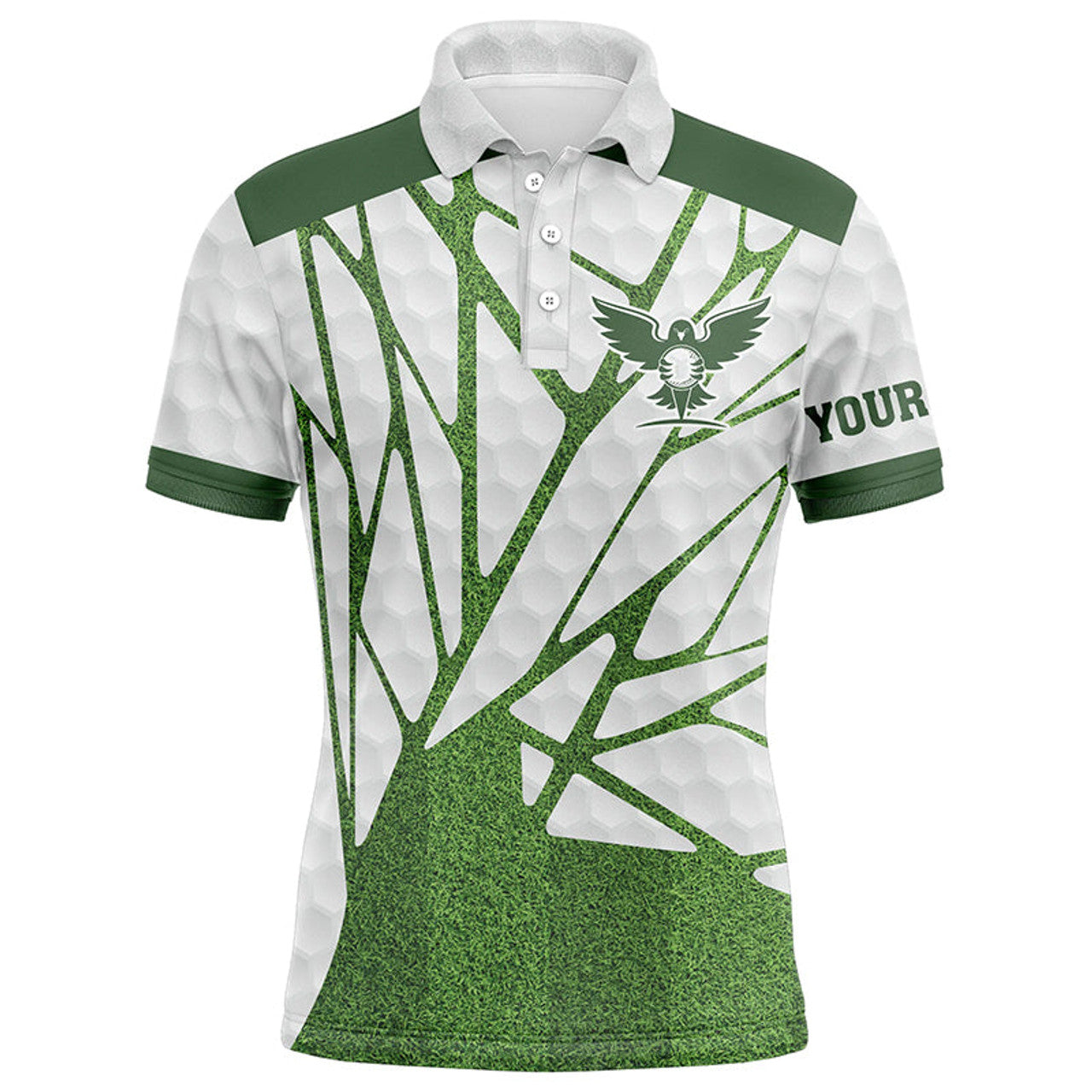 Green White Golf Polo Custom Best Gift Mens Polo Shirt S-5XL