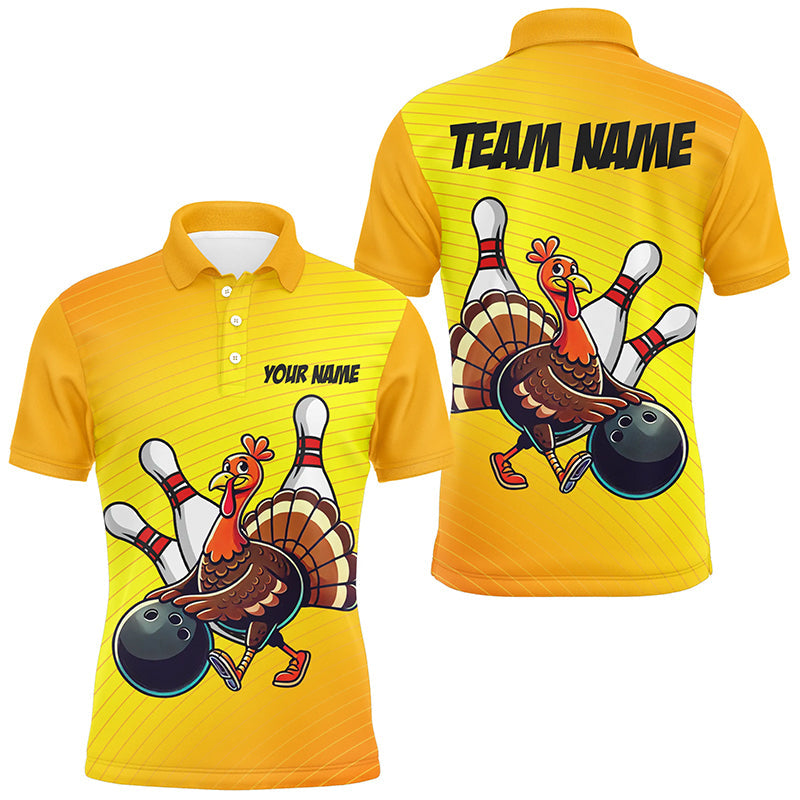 Personalized Funny Turkey Bowling Shirt For Men Men's Polo Shirt Size S-5XL