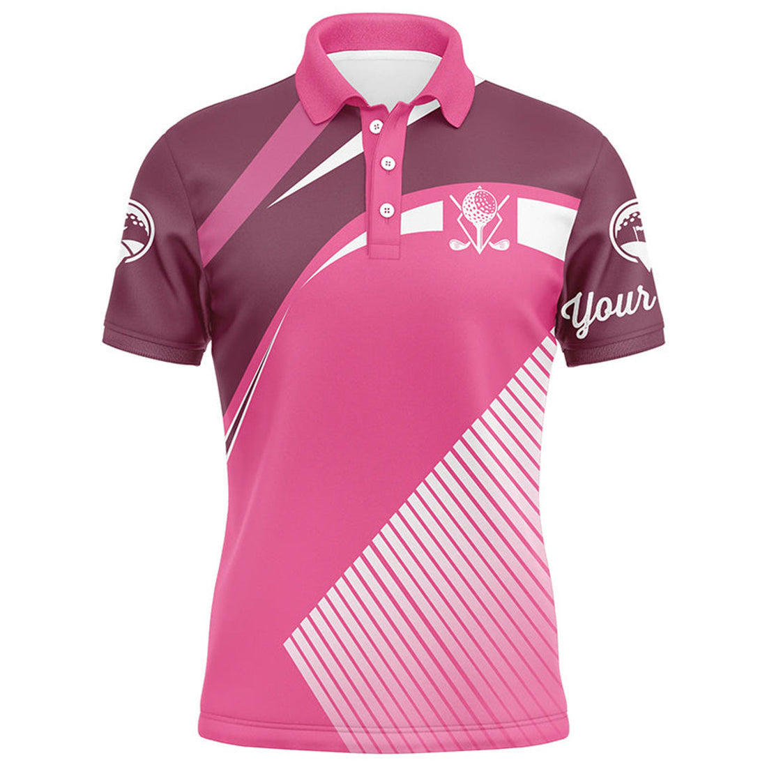 Pink Custom Golf Polo Shirt Personalized Unique Golf Gifts Men's Polo Shirt S-5XL