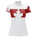 Custom Canada Flag Golf Polo with Pattern Patriotic Top Women's Polo Shirts S-5XL