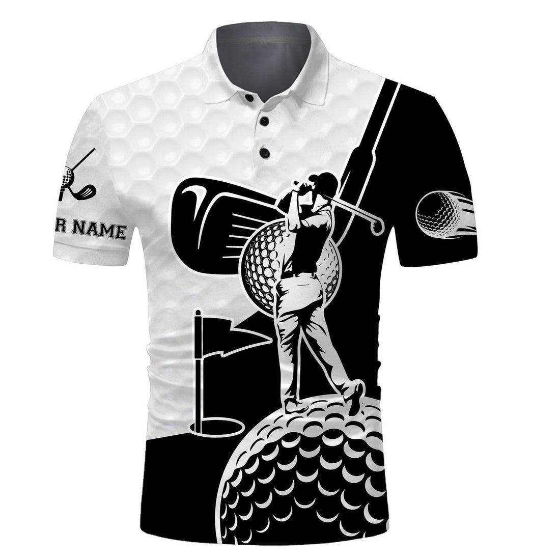 Custom Golf Name Polo Shirt Personalized Gift For Golf Lover Men's Polo Shirt