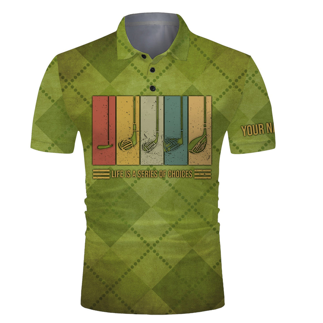 Funny Argyle Golf Shirt Personalized Gift Life Choices Men's Polo Shirt S-5XL