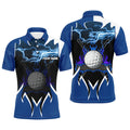 Custom Golf Polo Shirt Blue Lightning Men's Polo Shirt S-5XL