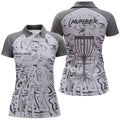 Custom Gray Camo Disc Golf Clothes Gifts Women's Polo Shirts S-5XL
