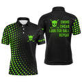 Custom Funny Golf Shirt Swing Swear Skull Men's Polo Shirt S-5XL