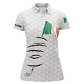 Custom Name Ireland Flag Golf Polo White Shirt Women's Polo Shirts S-5XL