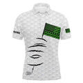 Personalized St Patrick's Day American Flag Golf Gift Men's Polo Shirt S-5XL