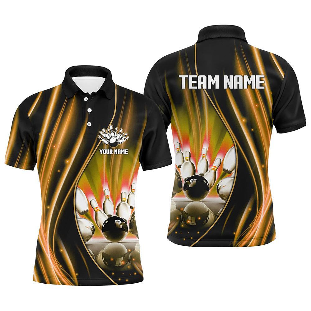 Orange and black light Men Polo Shirt Size S-5XL