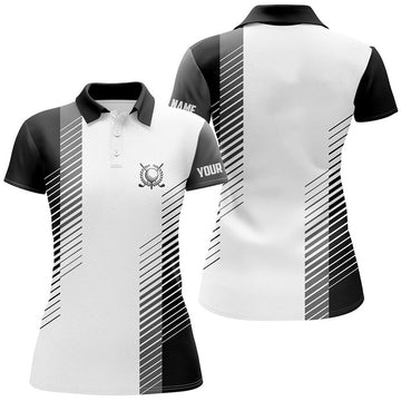 Custom Black And White Golf Polo Shirts for Ladies Golf Top Women's Polo Shirts S-5XL