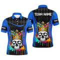 Custom Black Argyle Skull Golf Polo Shirt Men's Polo Shirt S-5XL