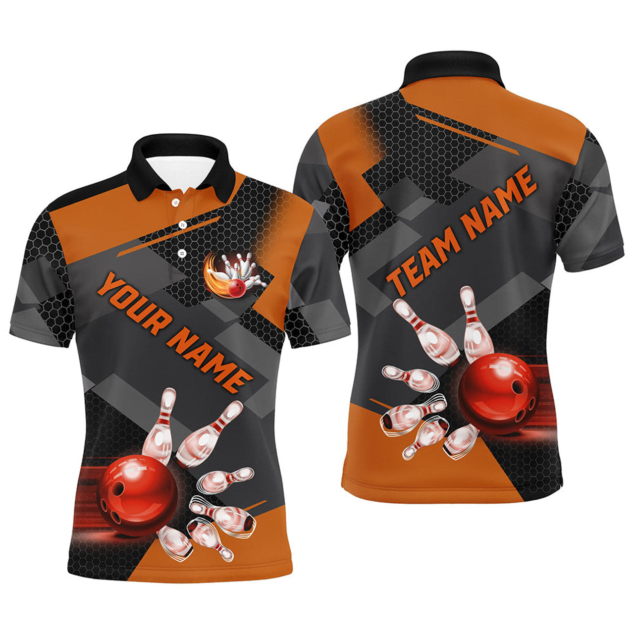 Custom Bowling Team League Quarter Zip Shirt Men's Polo Shirt S-5XL