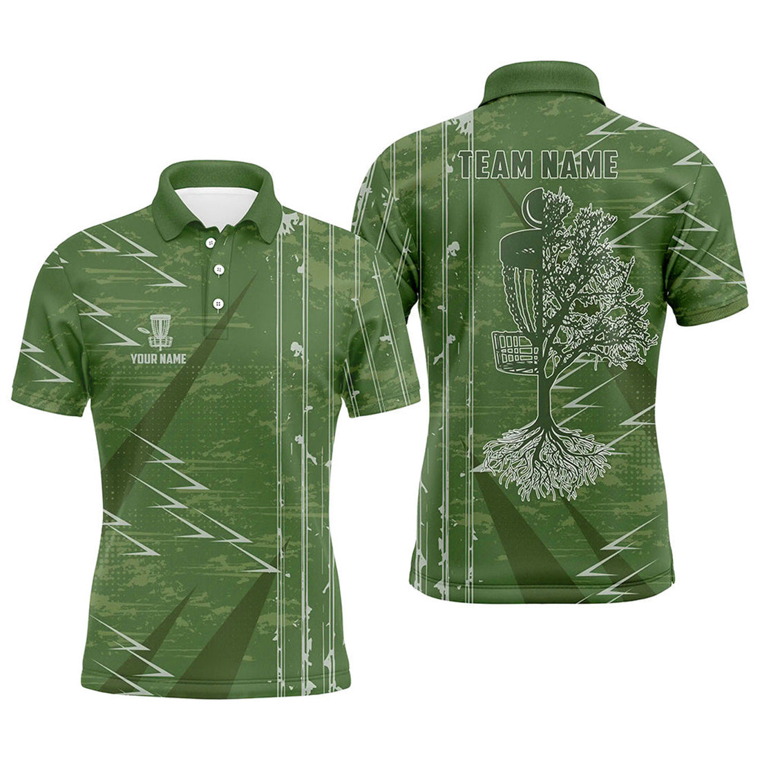 Custom Green Vintage Disc Golf Polo Shirt Team Jersey Men's Polo Shirt S-5XL