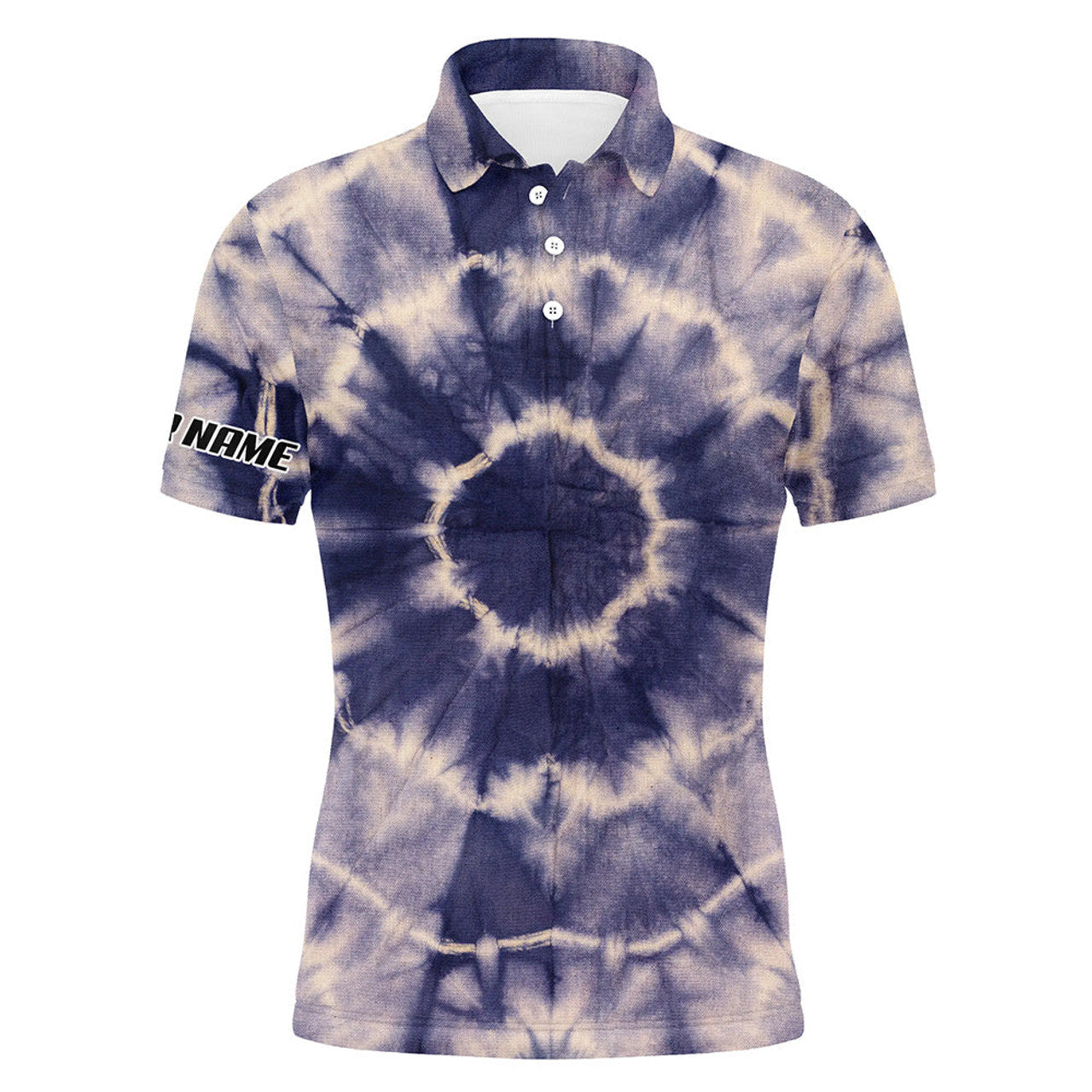 Mens Golf Polo Shirt Tie Dye Custom Name S-5XL