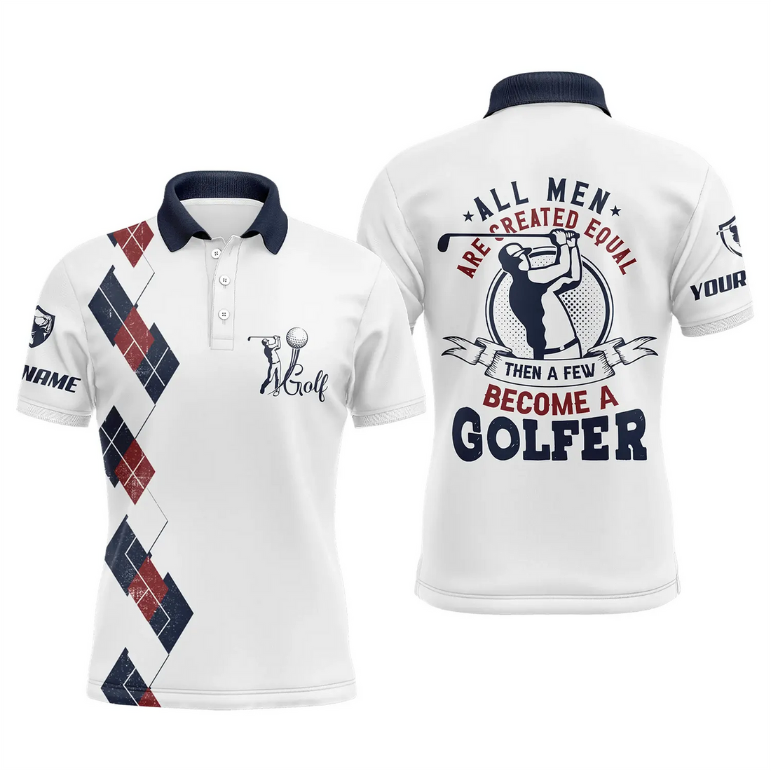 Custom Name Golf Lover Personalized Funny Gift Men's Polo Shirt S-5XL