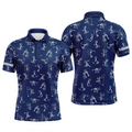 Custom Golf Funny Golf Pattern Gift for Golf Lovers Men's Polo Shirt S-5XL