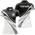 Custom White Black Camo Shirts for Women Bowling Gift Women's Polo Shirts S-5XL