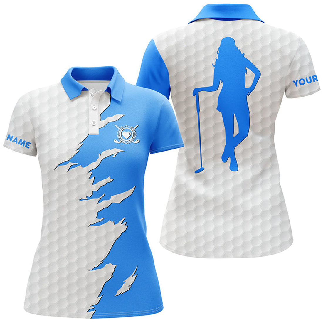 Custom Funny Golf Tops for in Multi Color Golfing Style Women's Polo Shirts S-5XL