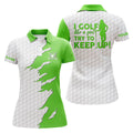 Custom Funny Golf Like A Girl Try To Keep Up Perfect Gift Women's Polo Shirts S-5XL