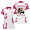 Custom Pink Golf Shirt We're Like a Small Gang Women's Polo Shirts S-5XL