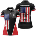 Custom Disc Golf Polo Shirt American Flag Patriot Women's Polo Shirts S-5XL