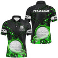 Custom Black and Green Golf Polo Shirt for Men Men's Polo Shirt S-5XL