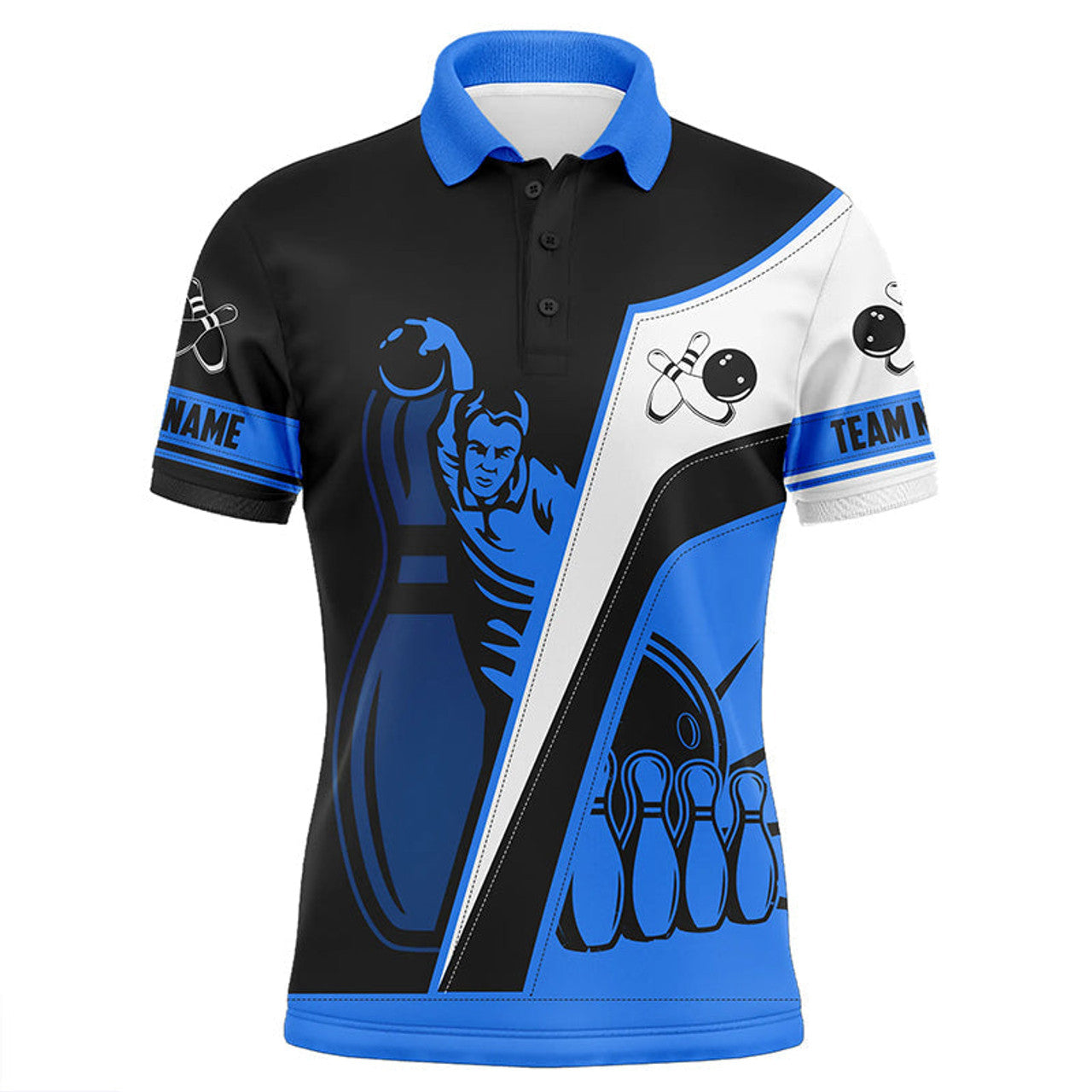 Custom Bowling Team Jerseys Personalized Multicolor Men's Polo Shirt S-5XL