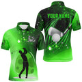 Custom Green Light Golf Ball Golf Outfit Men's Polo Shirt S-5XL