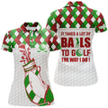 Custom Argyle Golf Shirt It Takes A Lot Of Balls Women's Polo Shirts S-5XL